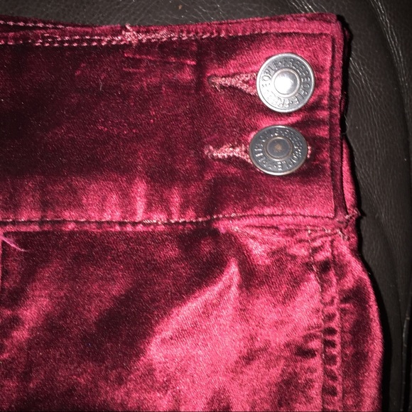 FreePeople Chic Burgundy Velvet Mini Skirt - Picture 6 of 7